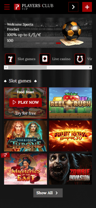 Players Club VIP Casino Mobile screenshot